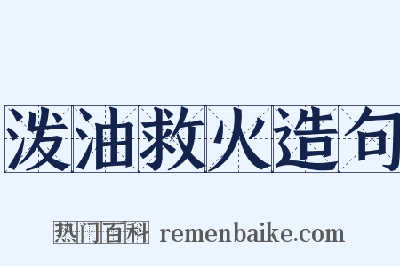 泼油救火造句是什么意思的图片